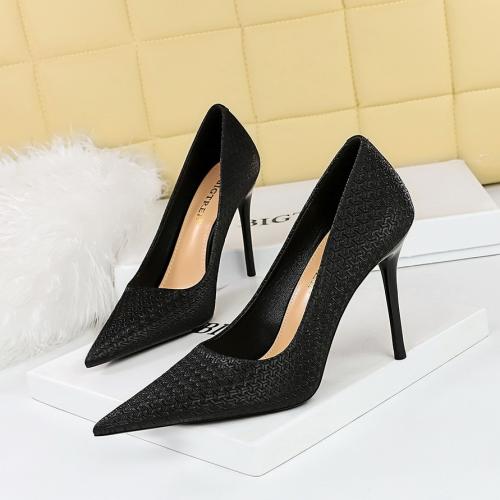PU Leather Stiletto High-Heeled Shoes hardwearing Pair