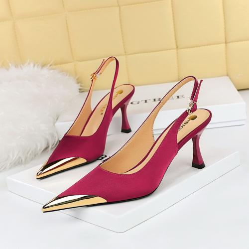Silk Stiletto High-Heeled Shoes hardwearing Pair