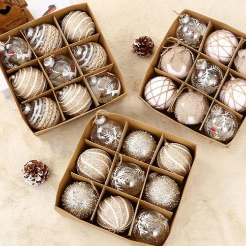 Plastique Boules de décoration de Noël modèle différent pour le choix plus de couleurs pour le choix Boîte