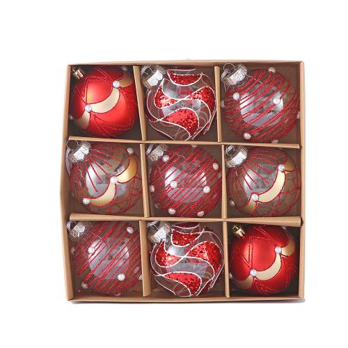Plastique Boules de décoration de Noël modèle différent pour le choix plus de couleurs pour le choix Boîte