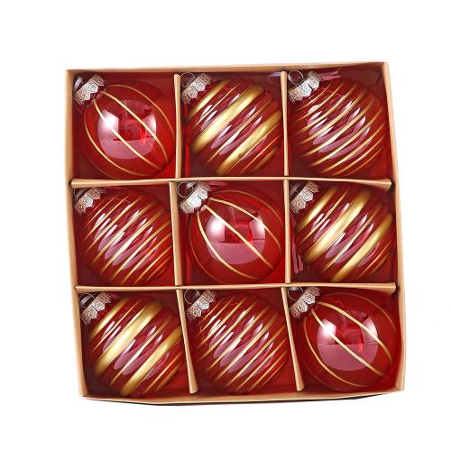 Plastique Boules de décoration de Noël modèle différent pour le choix plus de couleurs pour le choix Boîte