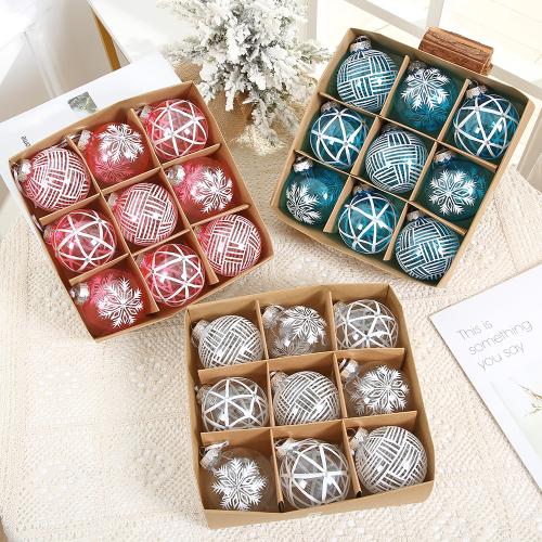 Plastique Boules de décoration de Noël modèle différent pour le choix plus de couleurs pour le choix Boîte