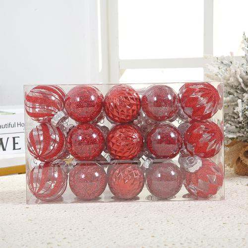 Plastique Boules de décoration de Noël modèle différent pour le choix plus de couleurs pour le choix Boîte