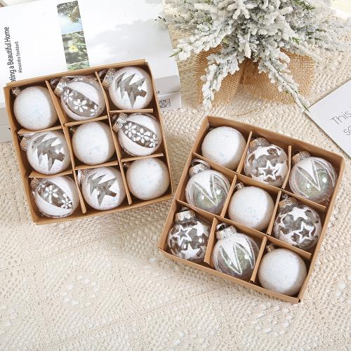 Polyester Boules de décoration de Noël modèle différent pour le choix plus de couleurs pour le choix Boîte
