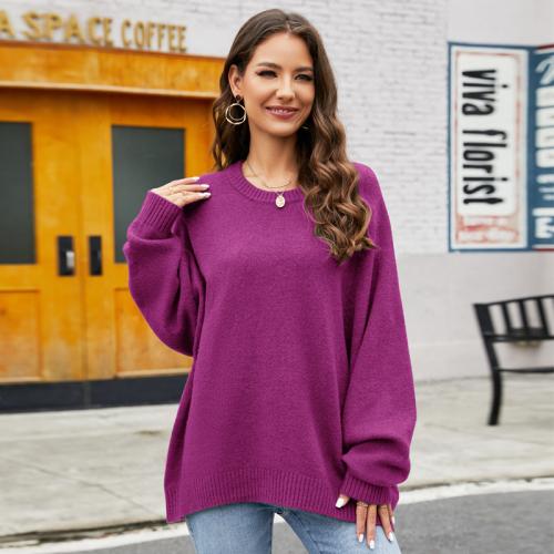 Acrylique & Nylon & Spandex Pull femme Solide plus de couleurs pour le choix pièce