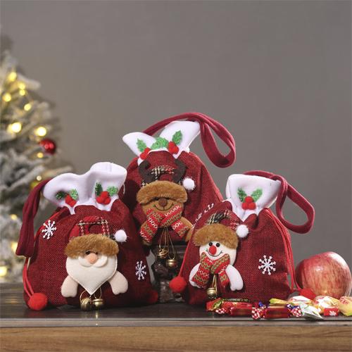 Lin Sac cadeau de Noël couleur et motif différents pour le choix pièce