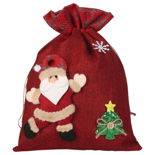 Lin Sac cadeau de Noël couleur et motif différents pour le choix pièce