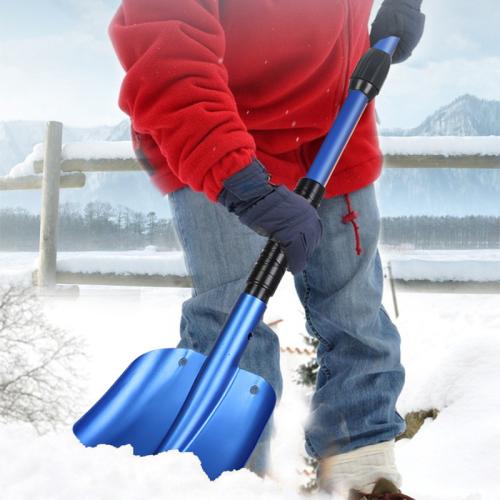 Aluminium Alloy foldable Snow Shovel stretchable blue PC