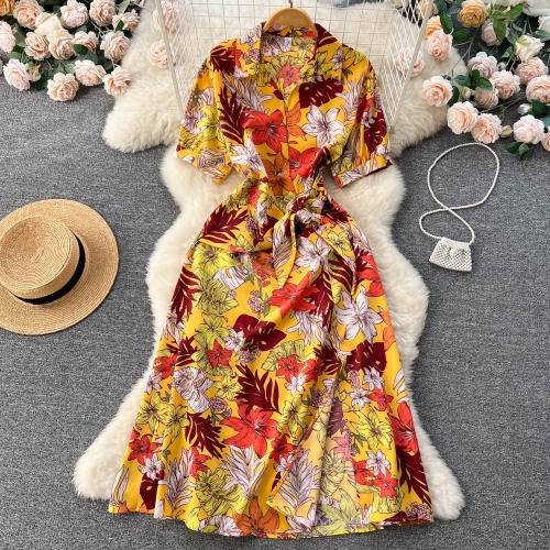 Tissu mixte Robe d’une seule pièce Imprimé couleur et motif différents pour le choix plus de couleurs pour le choix : pièce