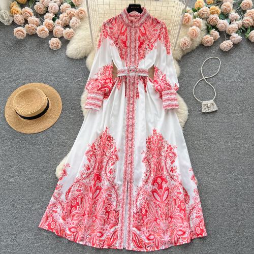 Tissu mixte Robe d’une seule pièce Imprimé Solide plus de couleurs pour le choix pièce