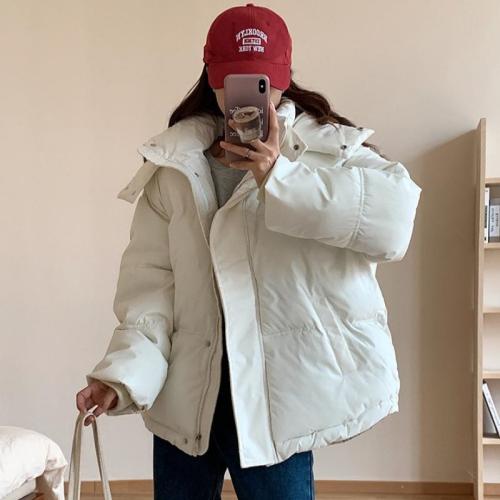 Polyester windproof & With Siamese Cap Women Parkas & thermal Solid PC