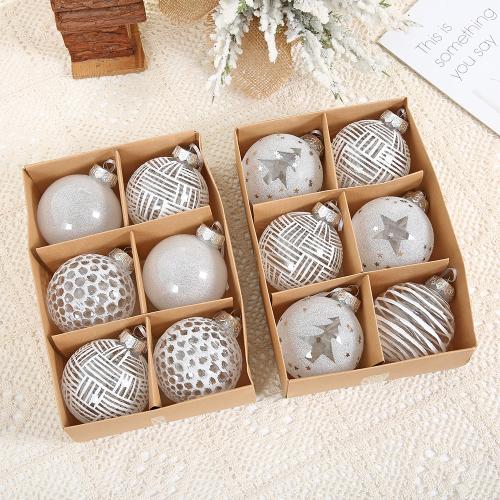 Plastique Boules de décoration de Noël modèle différent pour le choix plus de couleurs pour le choix Boîte