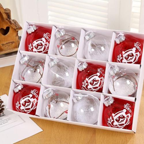 Plastique Boules de décoration de Noël modèle différent pour le choix plus de couleurs pour le choix Boîte