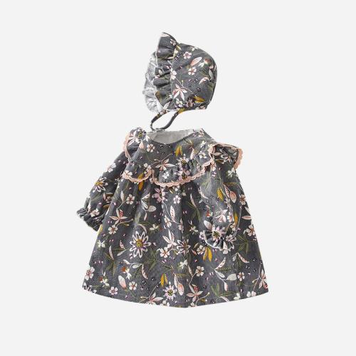 Cotone Dívka Jednodílné šaty Stampato Ostatní Šedé Nastavit