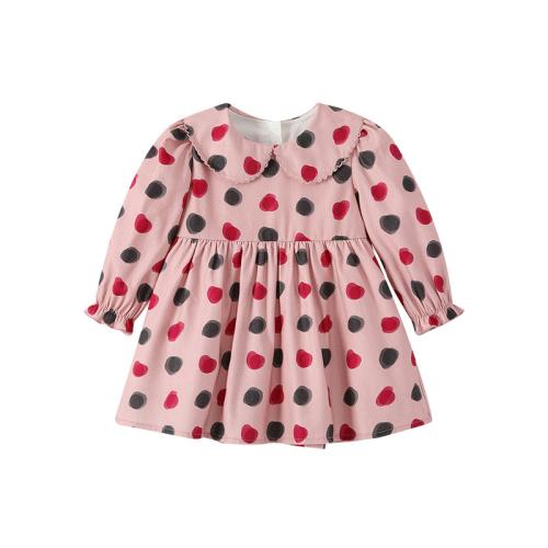 Cotone Dívka Jednodílné šaty Stampato Dot Rosa kus