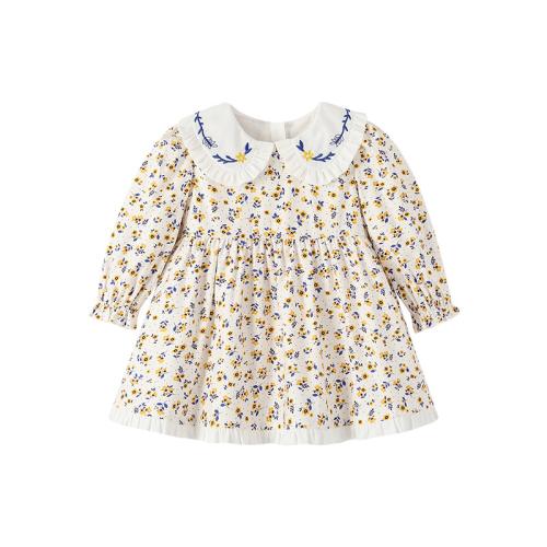 Cotone Dívka Jednodílné šaty Stampato Třes Meruňka kus