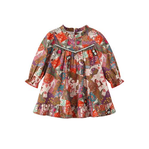 Cotone Dívka Jednodílné šaty Stampato Ostatní vícebarevné kus