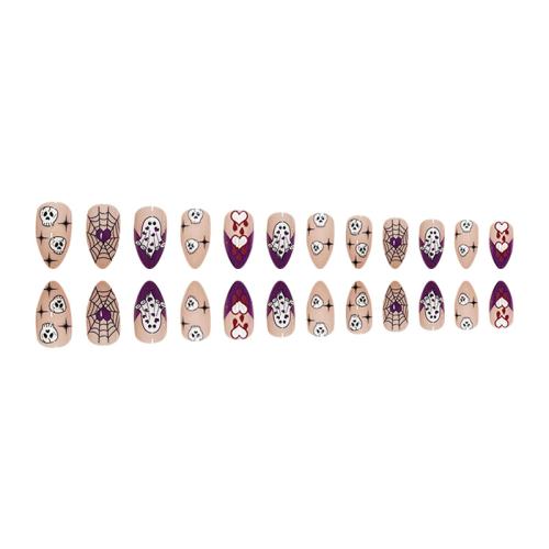 El plastico Uñas postizas, Dibujos animados, púrpura, Conjunto