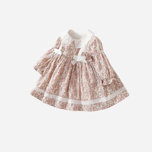 Cotone Dívka Jednodílné šaty Stampato Třes più colori per la scelta kus