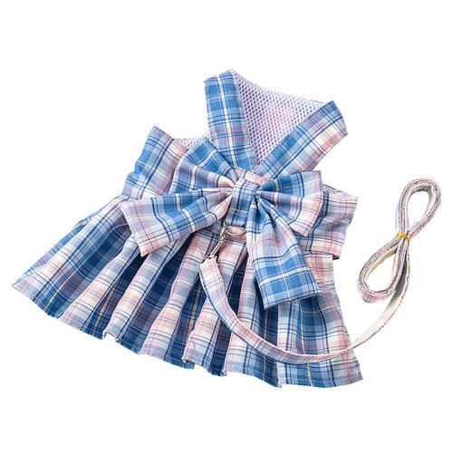 Polyester Pet Dog Clothing & breathable plaid PC