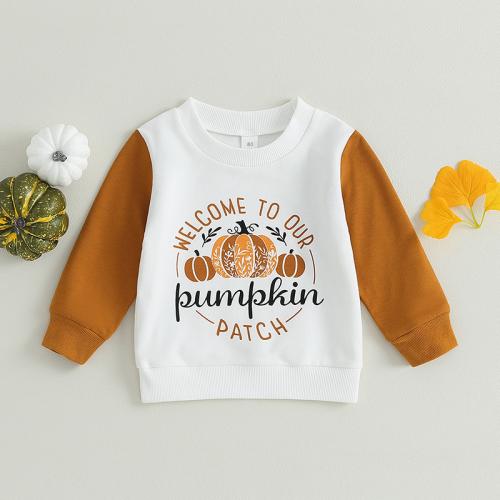 Cotton Children Sweatshirts printed mixed pattern white PC