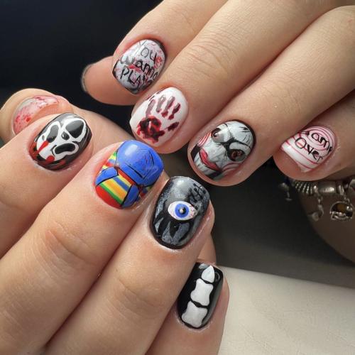 El plastico Uñas postizas, Dibujos animados, blanco, Conjunto