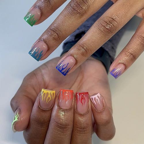 El plastico Uñas postizas, multicolor, Conjunto