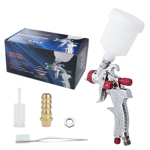Hvlp Spray Gun Air Spray Gun Paint Sprayer Gun with 1.4/1.7/2.0/2.5mm Nozzles 600ml Capacity Great for Walls Automotive Home Improvement (Green)
