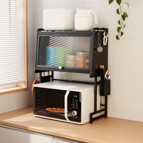 Carbon Steel & Acrylic dampproof Kitchen Shelf dustproof PC