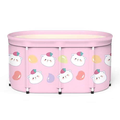 Algodón perla & Pongee & CLORURO DE POLIVINILO Bañera plegable, rosado, trozo