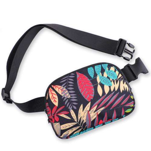 Polyester Waist Pack portable & waterproof leaf pattern multi-colored PC