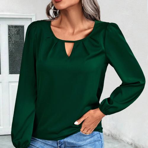 Polyester Women Long Sleeve Blouses & loose PC