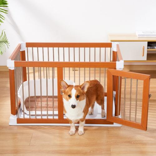 Wooden & Stainless Steel Pet Bed hardwearing Solid PC