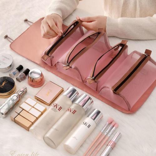 Oxford & Polyester Cosmetic Bag detachable & breathable Solid PC