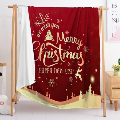 Flannel Blanket christmas design printed PC