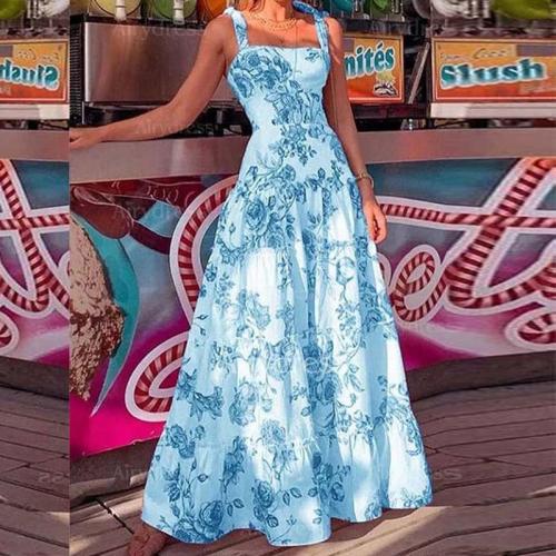 Polyester Plus Size & High Waist Slip Dress printed PC