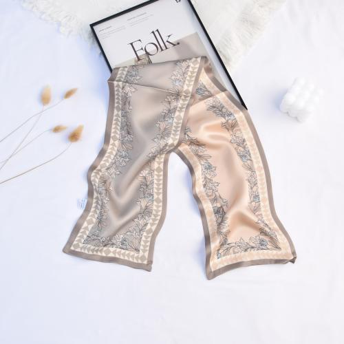 Natural Silk Skinny Silk Scarf printed PC