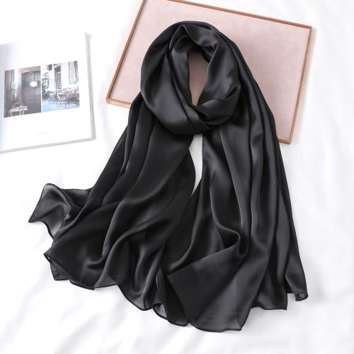Polyester Silk Scarf can be use as shawl & sun protection Solid PC