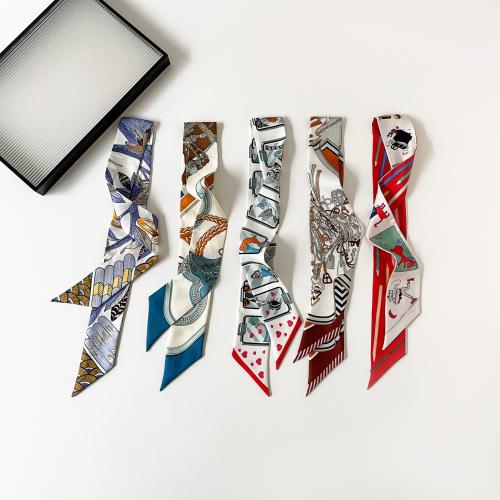 Real Silk Skinny Silk Scarf sun protection printed PC