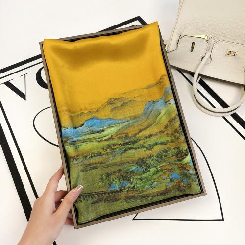 Real Silk Silk Scarf sun protection printed PC