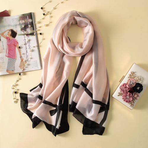 Polyester Silk Scarf can be use as shawl & sun protection printed PC