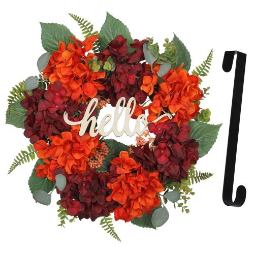 Artificial Silk & Rattan Garland Ornaments for home decoration & christmas design red PC
