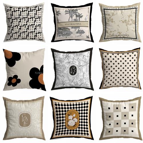 Polyester Soft Throw Pillow Covers durable printed PC