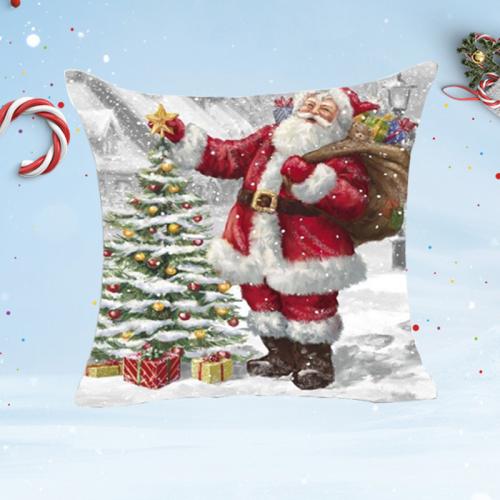 Linen Throw Pillow Covers durable & christmas design printed PC