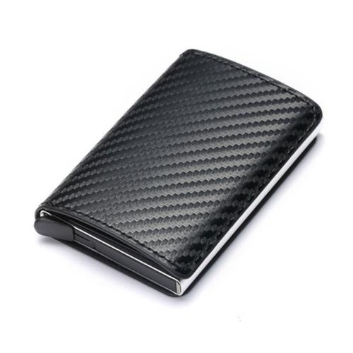 Aluminium Alloy & PU Leather RFID-blocking Wallet Multi Card Organizer & hardwearing PC