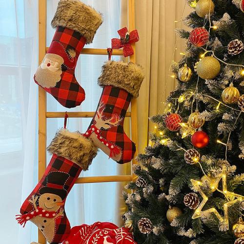 Chiffon Chaussette de Noël plus de couleurs pour le choix pièce