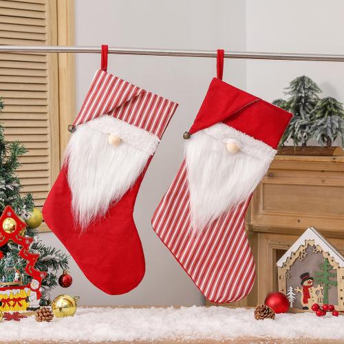 Tissu collé adhésif Chaussette de Noël couleur et motif différents pour le choix plus de couleurs pour le choix pièce
