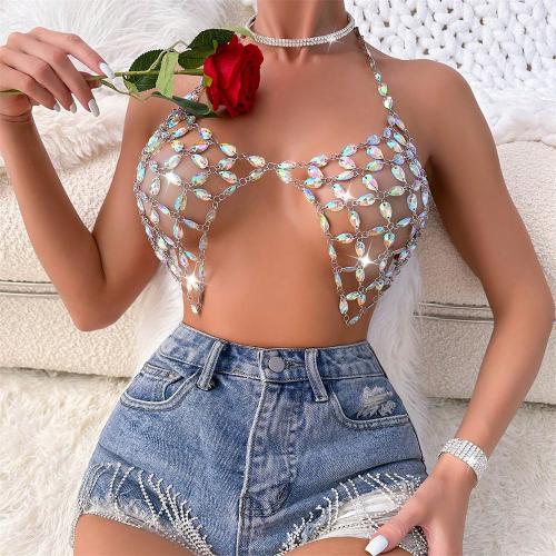 Acrylic Acid Camisole midriff-baring & backless & skinny & hollow multi-colored : PC
