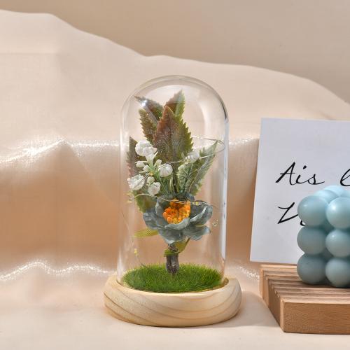 Pine & Artificial Silk & High borosilicate glass & Plastic Creative Preserved Flower Decoration for home decoration & for gift giving PC