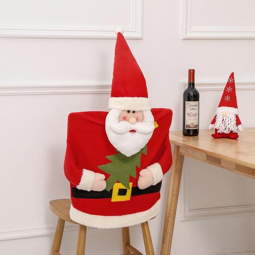 Cloth Soft & easy cleaning Christmas Chair Cover Cute & christmas design printed red PC